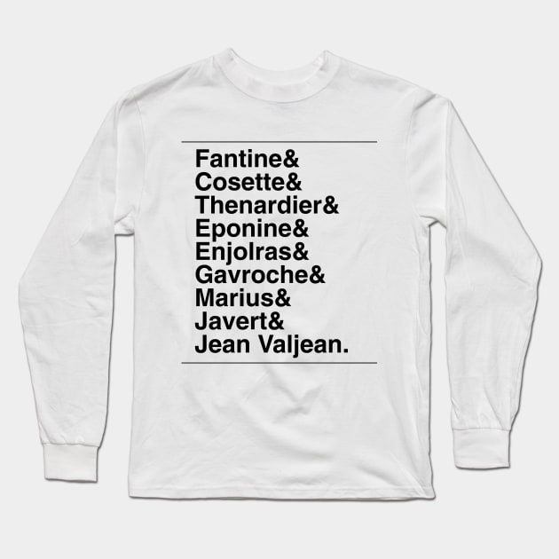Les Miserables Characters Long Sleeve T-Shirt by KidCrying